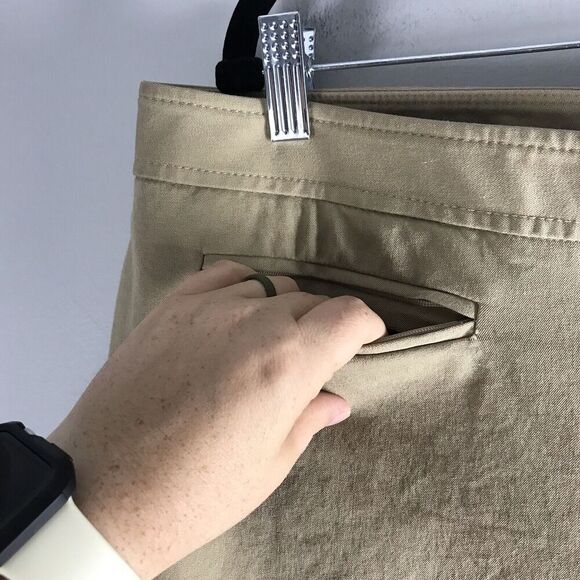 Talbots Size 20W‎ Petite Heritage Pants Crop Ankle Khaki Career Minimalist - Picture 5 of 13